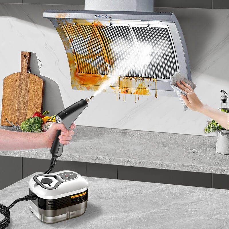 Steam cleaning a range hood